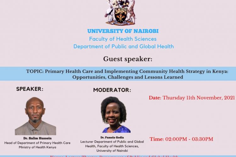 Guest speaker Public Health.