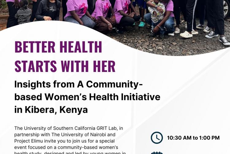 Community-based women's health study poster.