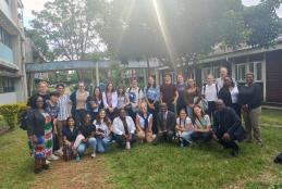 Visiting students from the Northeastern University, Boston,  Dr. Rose Opiyo, Prof. Richard Wamae, Ms. Hellen Nyakundi and Dr. George Agot.